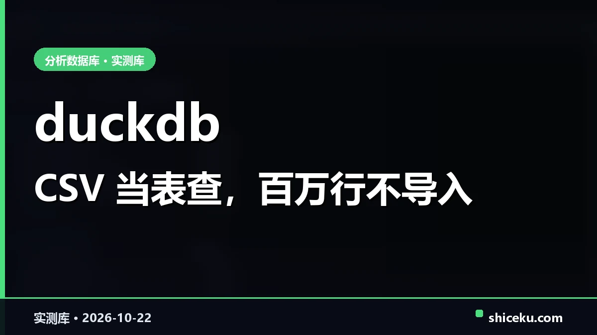 duckdb 的实测封面