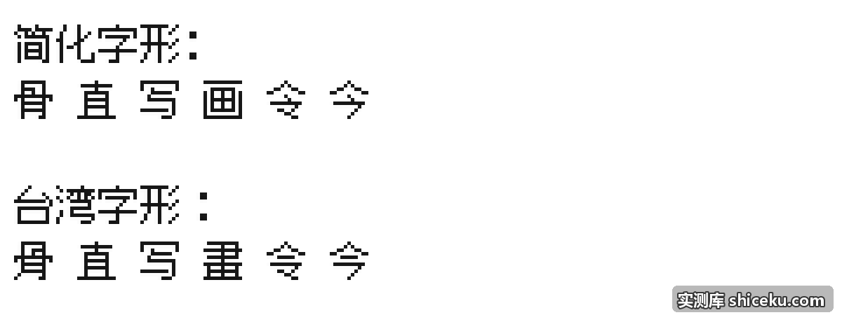 ark-pixel-font：每个变体有多少字形的实测截图