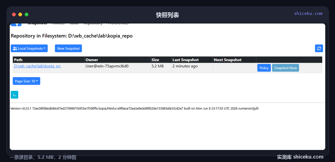 kopia:打开网页面板的实测截图